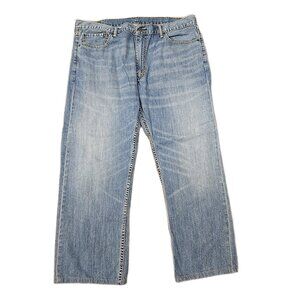 Mens Levi Strauss 505 Regular Fit Blue Jeans W32 L30 Classic Denim Pants Casual